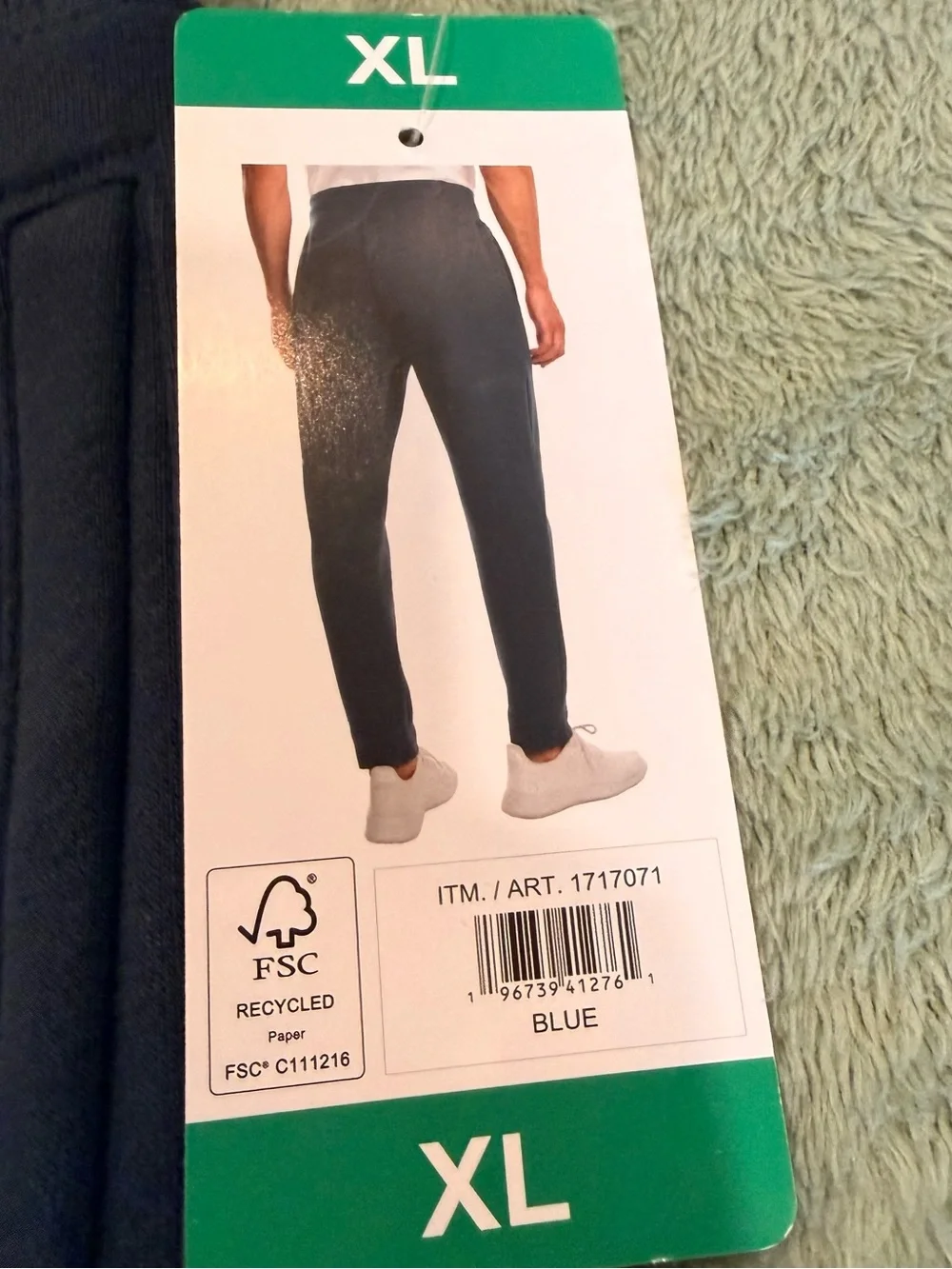 Champion Men’s Jogger Sweatpants Blue XL Drawstring Athletic Lounge Pants NWT